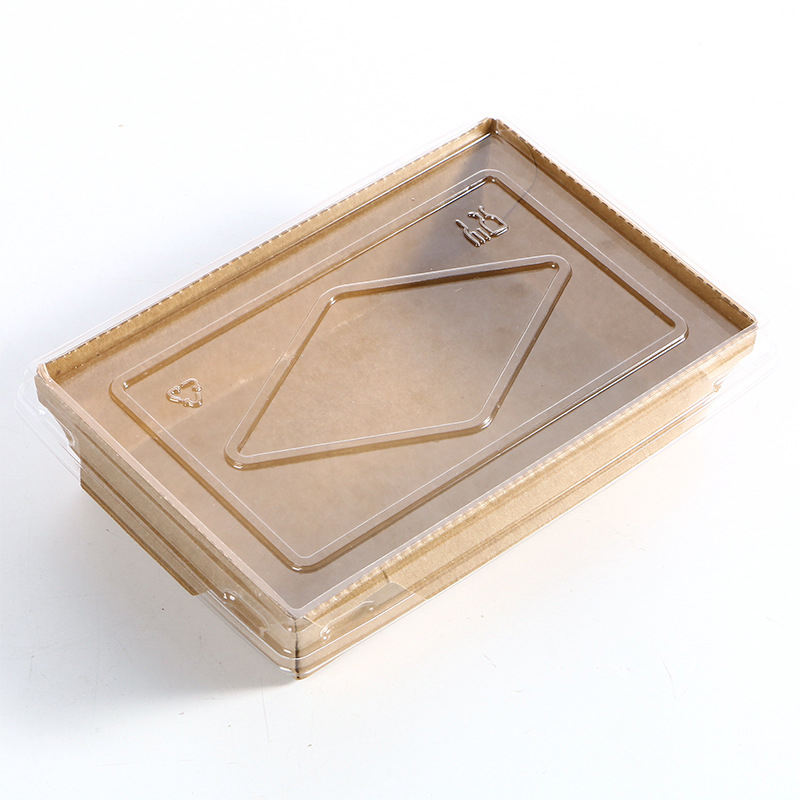 Eco Friendly Räätälöity tukkumyynti Biohajoava taitettu salaatti Kraft Paper Lunch Box