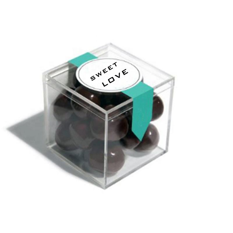 Elintarvikelaatuinen mini kirkas akryylikarkkilaatikko läpinäkyvät säilytyslaatikot