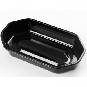 Värikäs hedelmäalusta ilman kannetta 225*120*40 mm Hgf-2313 Läpinäkyvä/musta